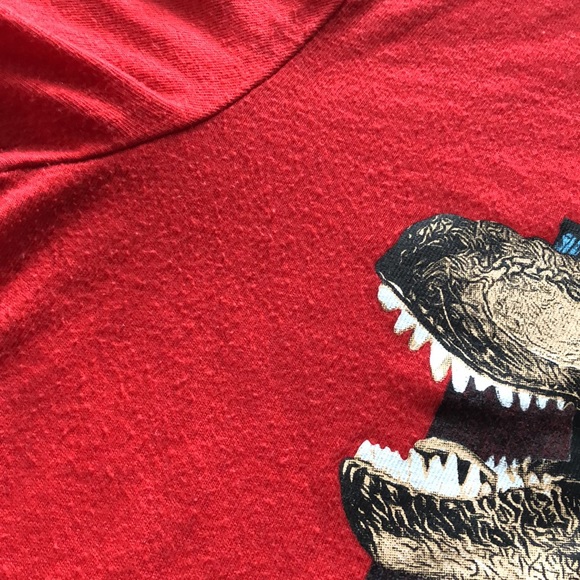 Old Navy Set of 2 Red & Green Short Sleeve Tees with Dinosaur Graphics | XL - Picture 14 of 15